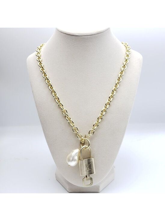 Louis Vuitton Jewelry - Authentic Louis Vuitton Gold Padlock w/unbranded 16k Gold Plated Stainless Steel